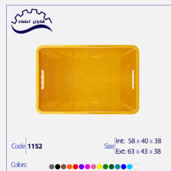 سبد پلاستیکی -سبد صنعتی - سبد قطعات - جعبه 60 کیلویی کد 1152