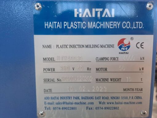 مشخصات دستگاه تزریق پلاستیک ۴۰۰تن های تای