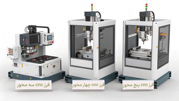 تفاوت انواع فرز cnc